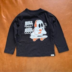 GAP Kids Skateboard Ghost Black Top, 4T